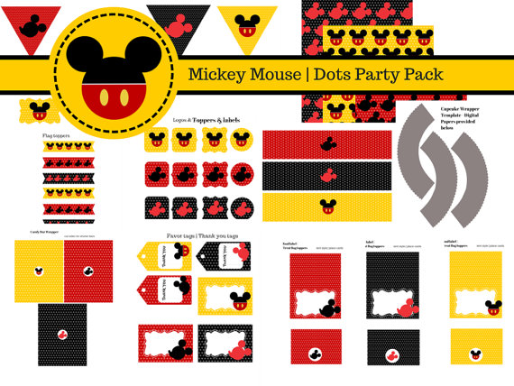 FREE Mickey Mouse Party Printables - Baby Shower Ideas - Themes