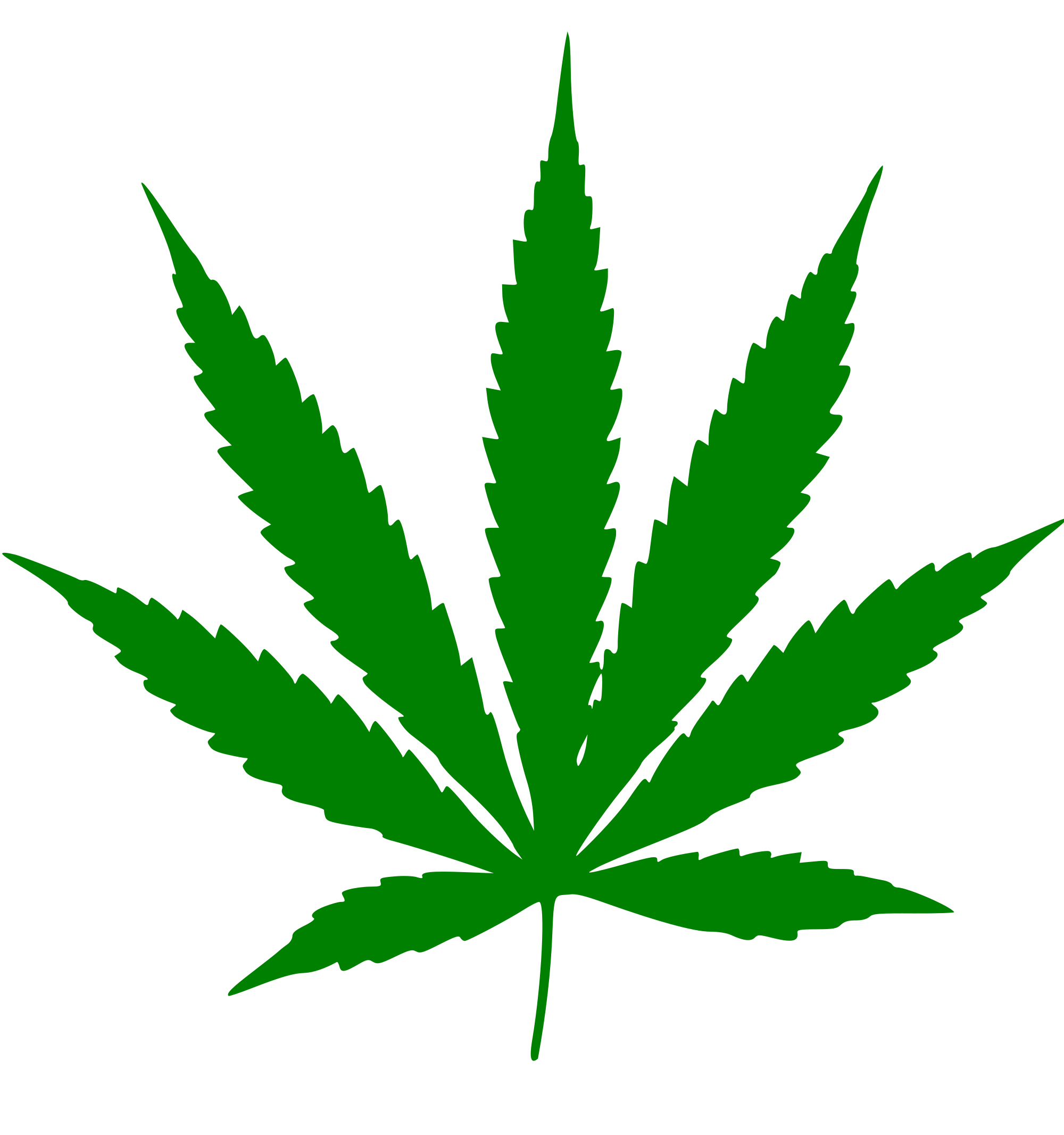 Images For > Weed Leaf Stencil