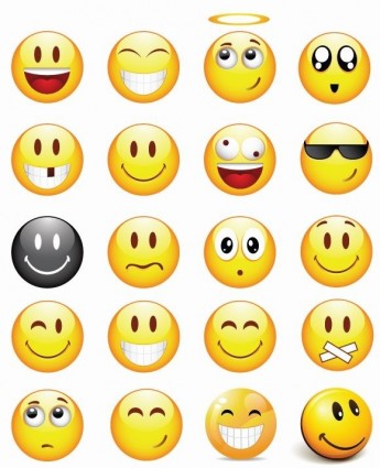 Tastatur coole smileys Emojis in