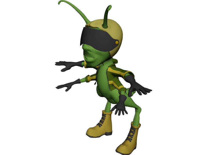 Grasshopper Cartoon 3D Model Download | 3D CAD Browser