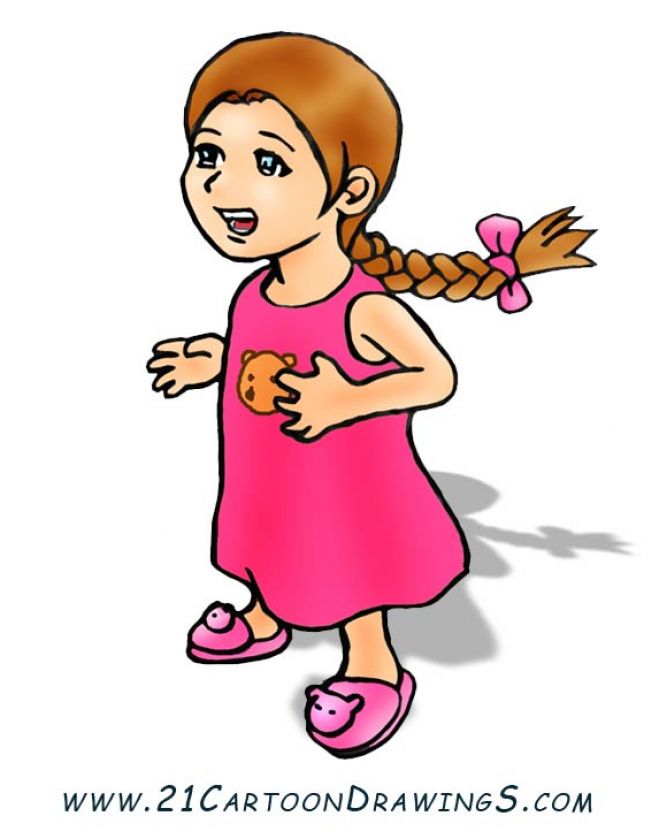Tattoos Tattoo Quotes: little cartoon girl with brown hair