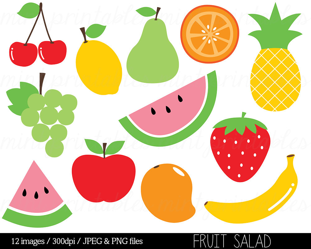 Popular items for fruit clip art on Etsy