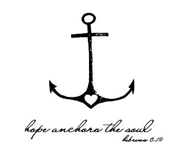 Hope anchors the soul. Hebrews 6:19... anchor , cross, heart ...