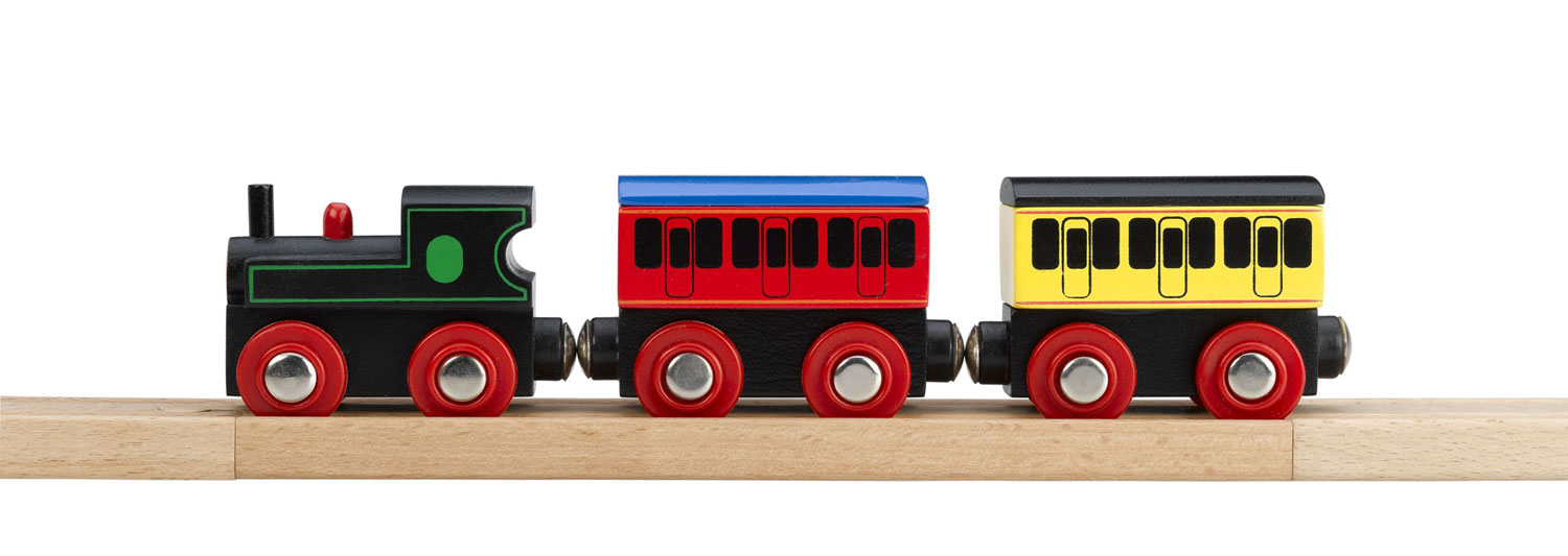 Wooden Toy Passenger Train Braves Elements to Reach Hereforaday ...