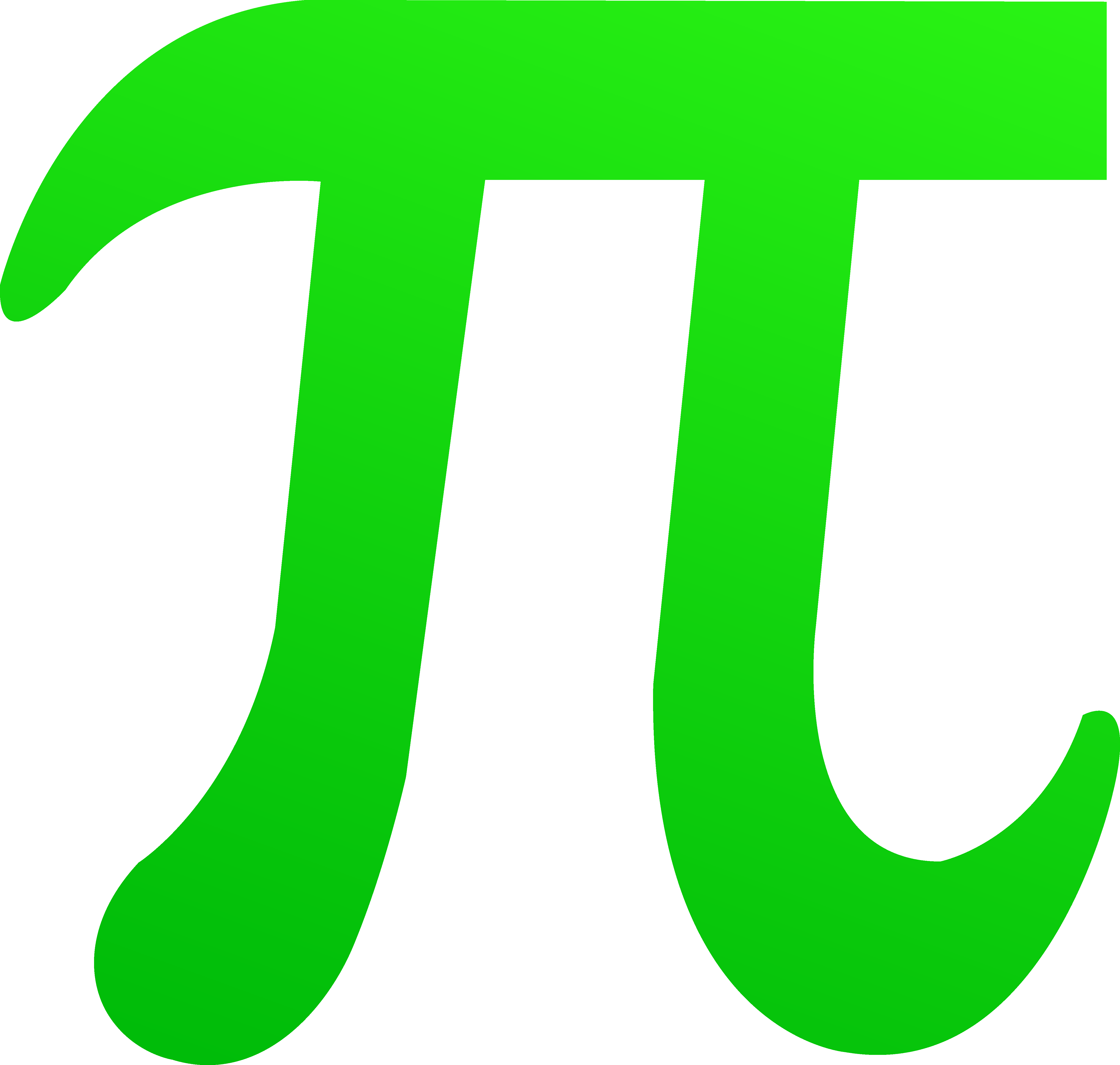 Green Pi Symbol - Free Clip Art