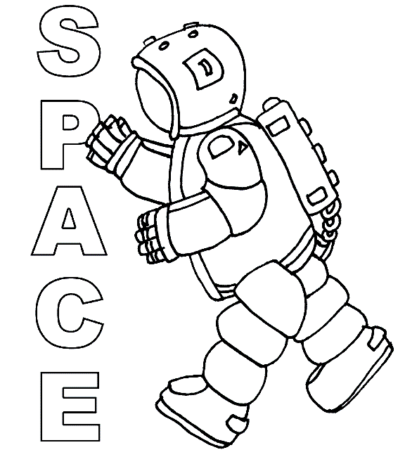 Space Astronaut Suit Coloring Pages | Coloring