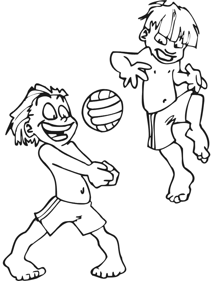 painting volleyball Colouring Pages