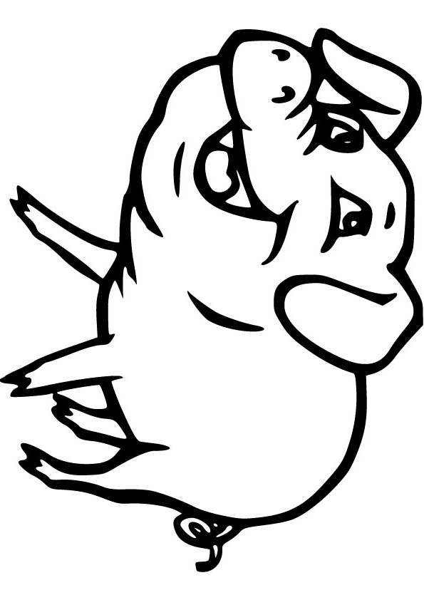 Smiling pigs free coloring pages pictures