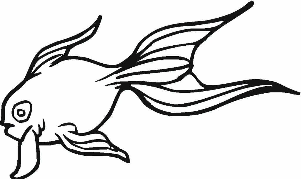 Gold Fish Coloring Page