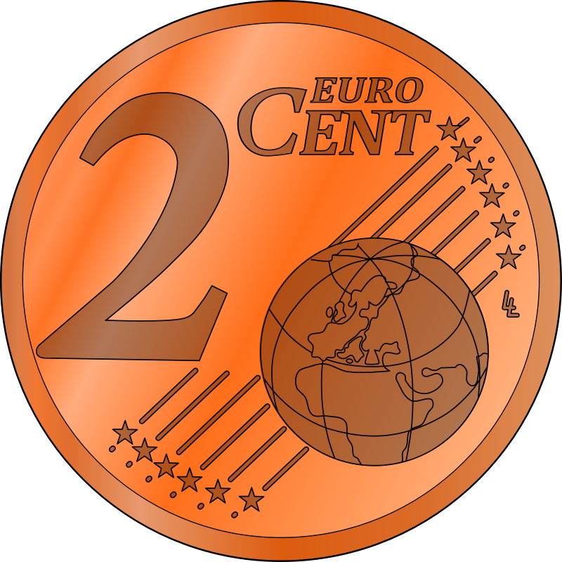 Clipart - two euro cent
