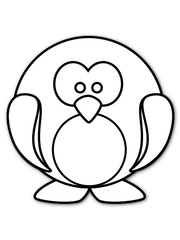 Cute Penguin On Christmas | Kids Coloring Page
