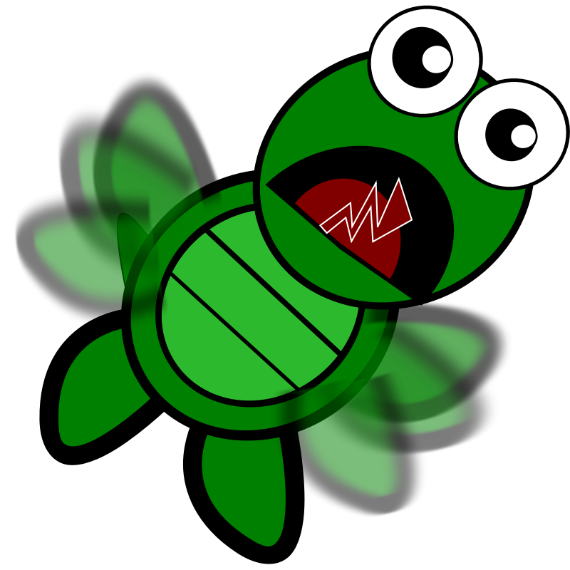 Clipart - Turtle-Flapping