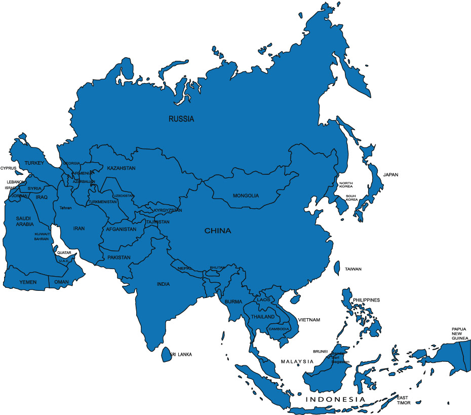 clipart asia map - photo #3