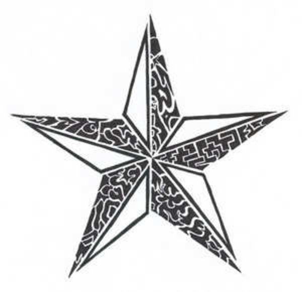 Tribal Star Tattoo image - vector clip art online, royalty free ...