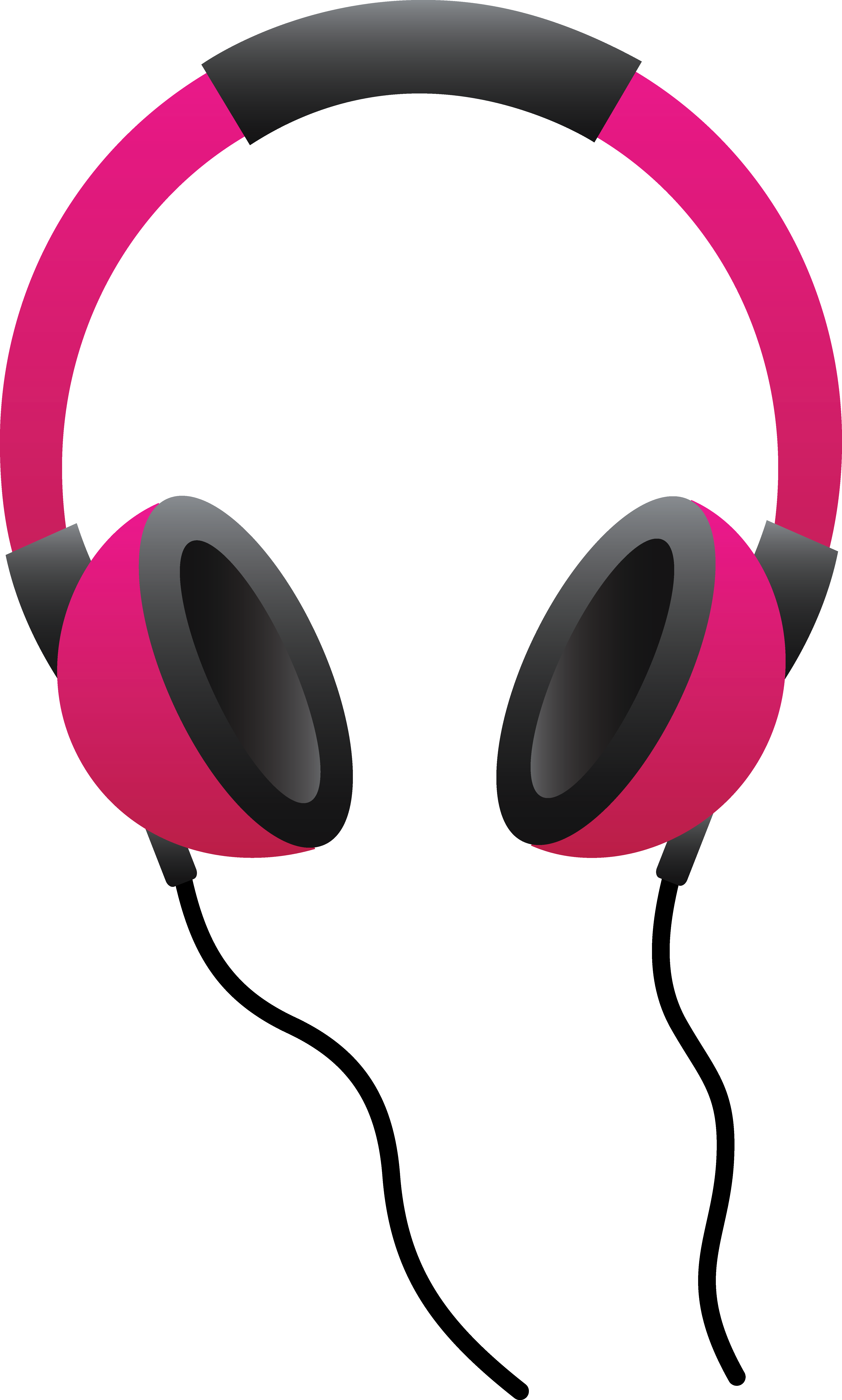 Pink Headphones - Free Clip Art