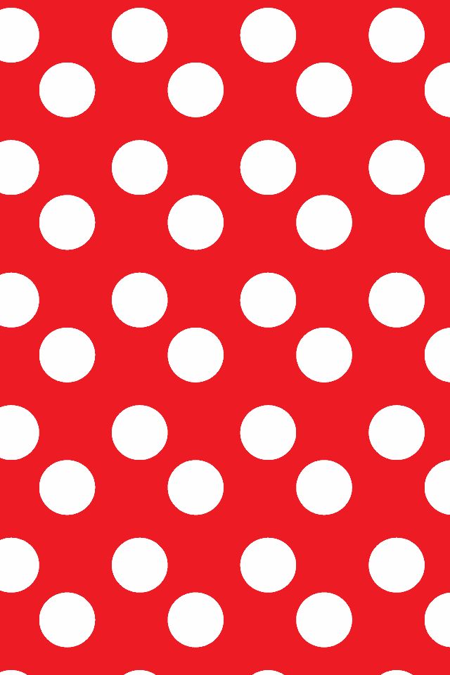 Red, white large polka dots | iPhone wallpaper | Pinterest