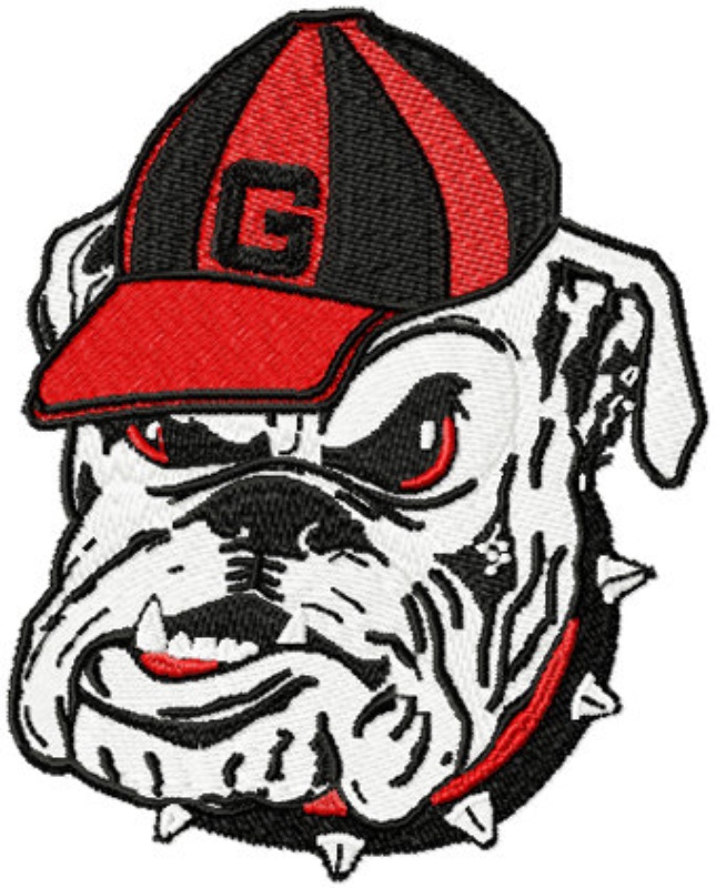 Georgia Bulldogs Logo Football Machine Embroidery Design In 4 ...