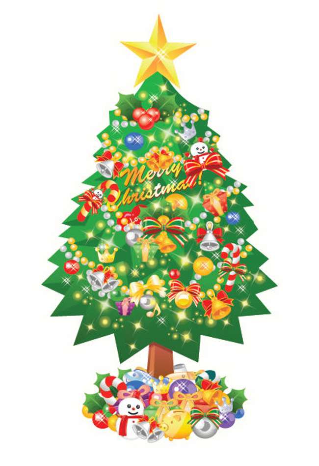 My Home Reference christmas tree illustration vector | My Home ...