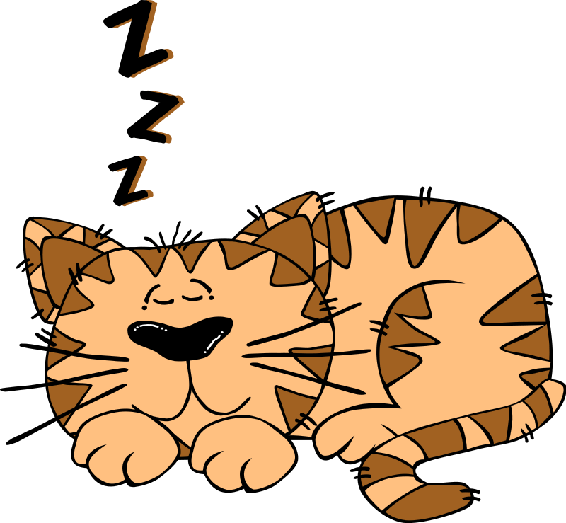 Cartoon Cat Sleeping Clip Art Download
