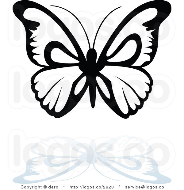 Butterfly Clip Art Black And White - Gallery