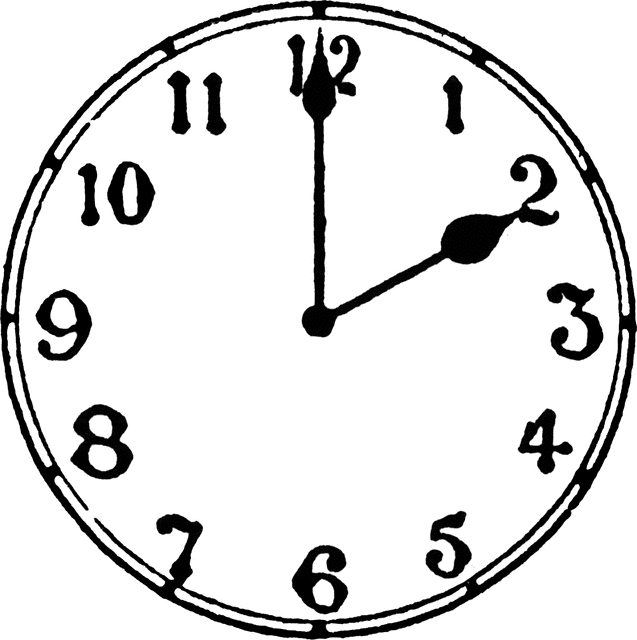 Clock Clipart Black And White - Gallery
