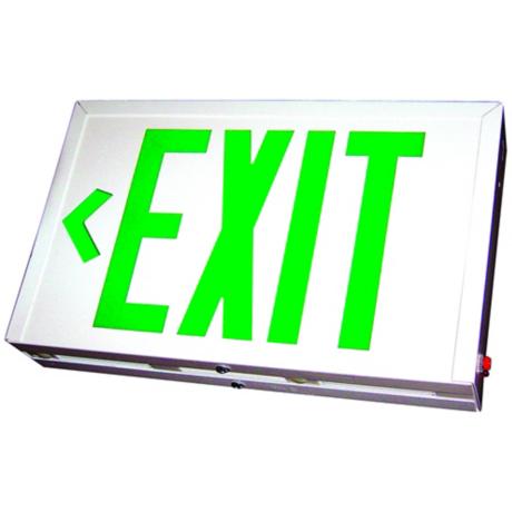 Red LED Double-Face Exit Sign with Battery Backup - #53814 ...