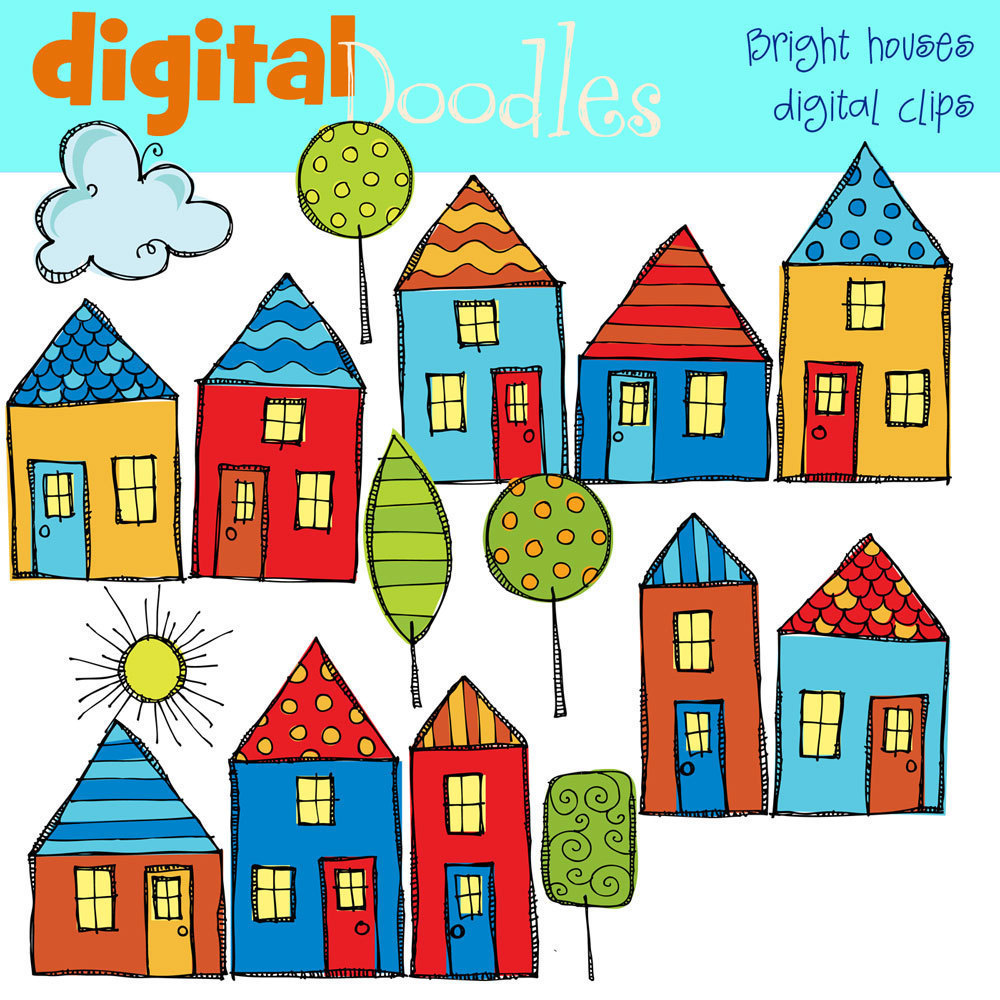 row of houses clipart - photo #31