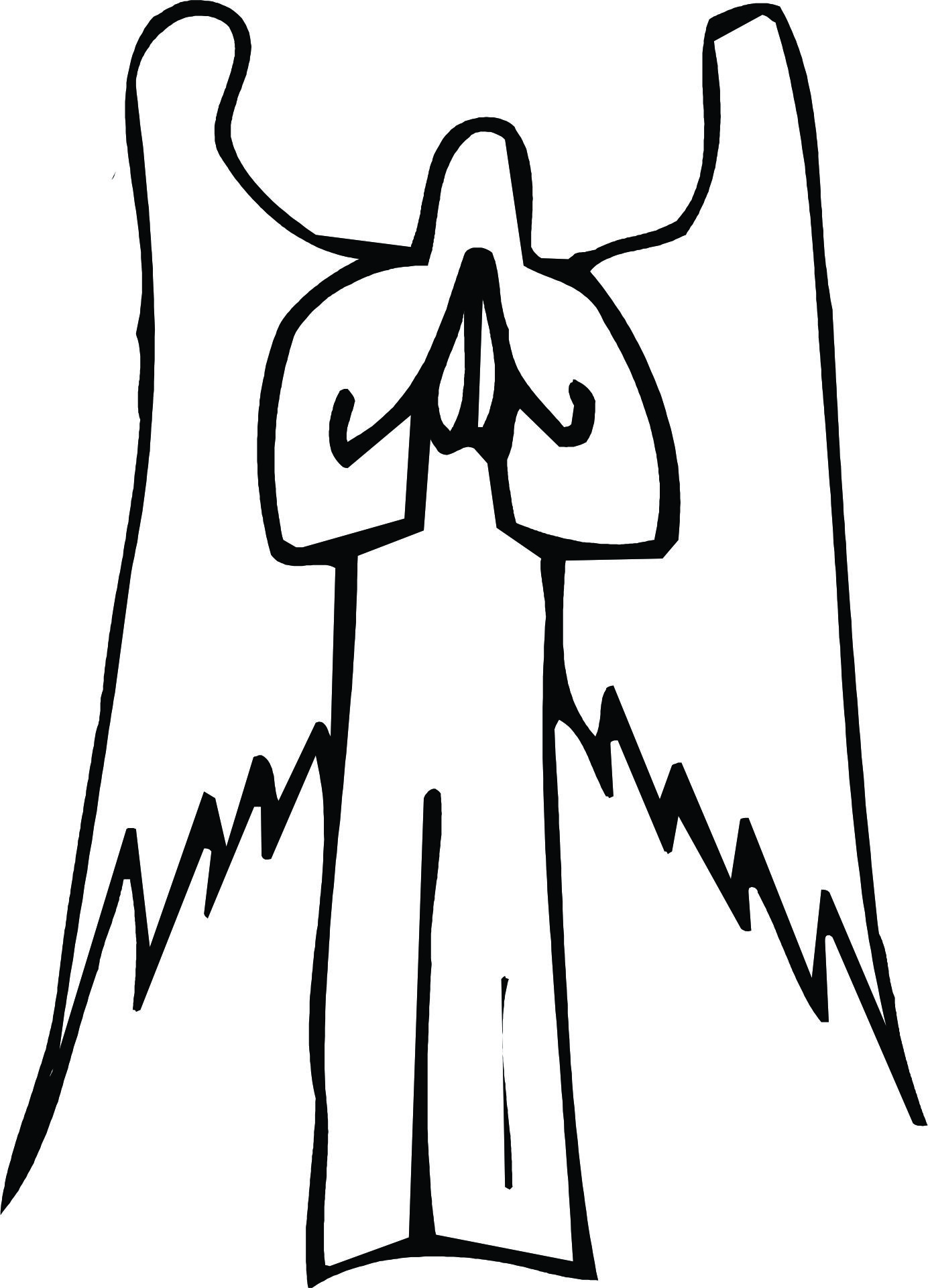 Angel Line Drawing - ClipArt Best