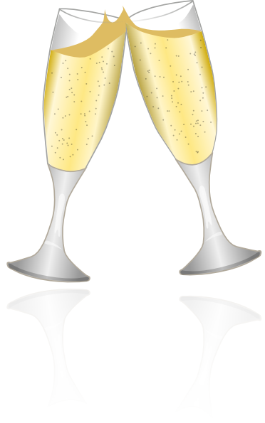 Champagne Glasses 2 clip art - vector clip art online, royalty ...