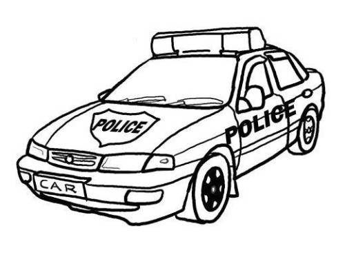 A Police Car Is Fast And Good Quality Coloring Page - Cars ...