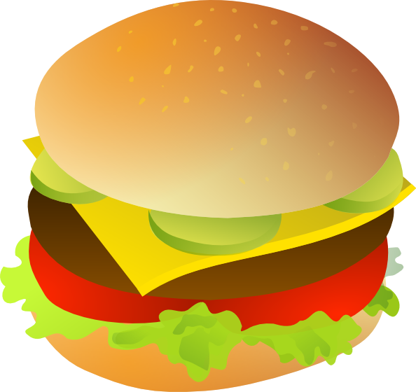 Cheese Burger clip art Free Vector / 4Vector