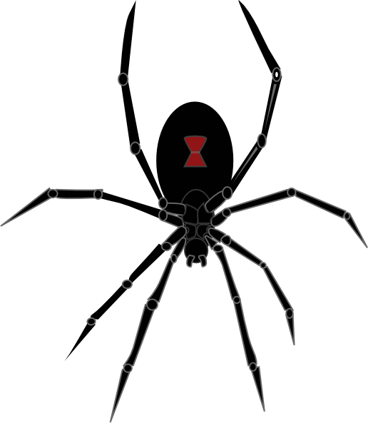 Black Widow Spider clip art - vector clip art online, royalty free ...