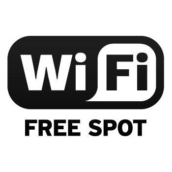 Wireless Decal Sticker WiFi Free Spot Sign Vinyl X2WKR - ClipArt ...