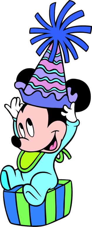Disney Character Baby Mickey Mouse Birthday Party Clipart