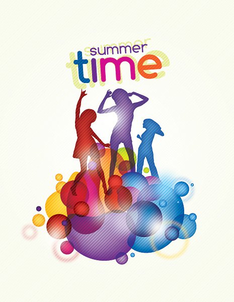 Summer Time Vector Graphic — colorful, poster, party