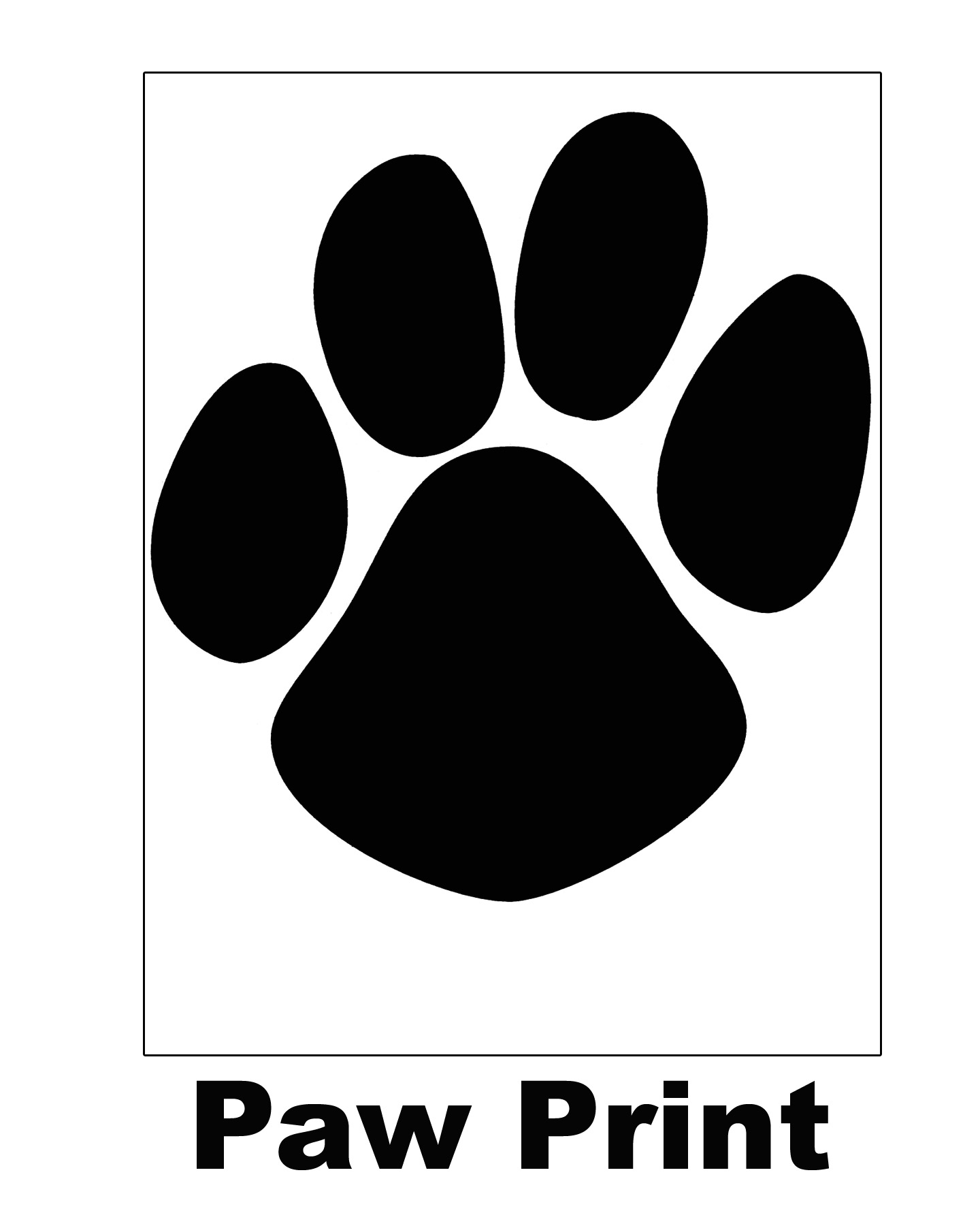 Wildcat Paw Print Stencil Images & Pictures - Becuo