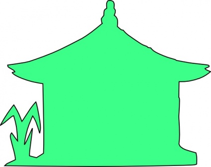 House With Plants Outline clip art - Download free Other vectors