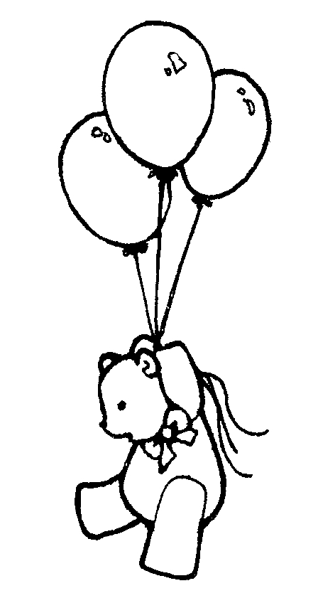 Birthday Balloons Clip Art Black And White - Gallery
