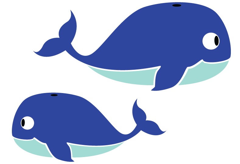 Two Whales - Removable Vinyl Wall Decal Art for Nurseries! | Dana ...