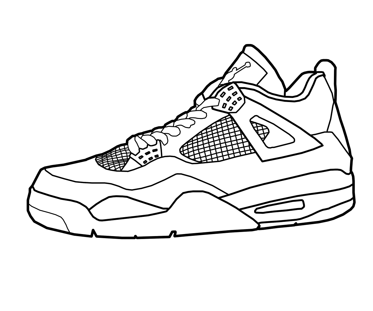 Air Jordan 1 Drawing | Shoe Clip Art