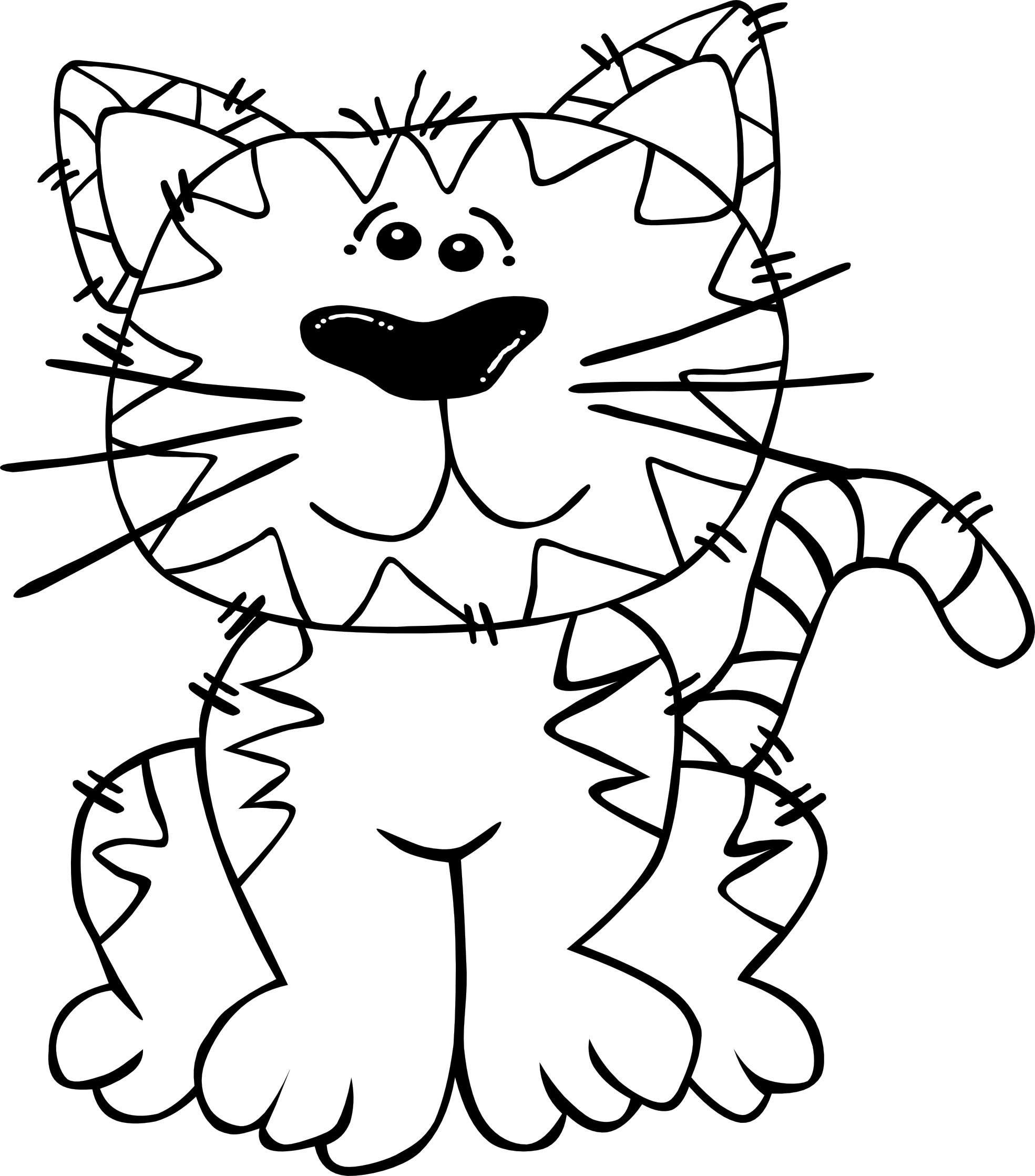 Line Drawing Of Cat - ClipArt Best