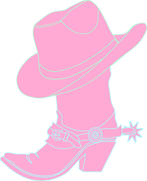 Cowgirl Hat And Boot clip art - vector clip art online, royalty ...