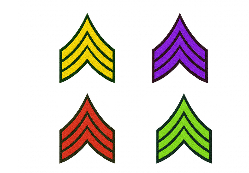 Free Army Stripes Machine Embroidery Design | Daily Embroidery