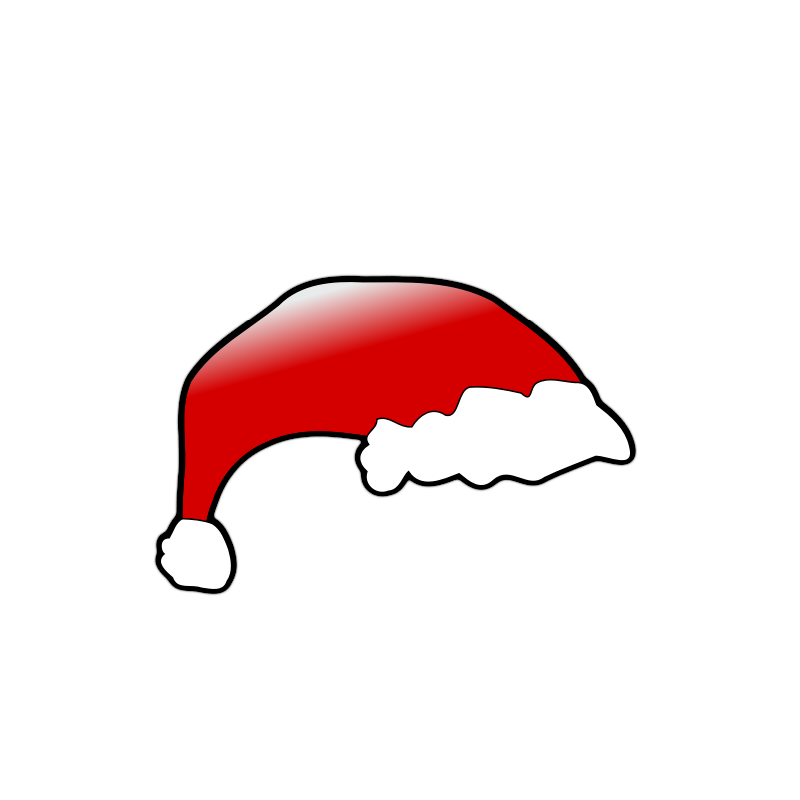 Clipart - red santa claus hat