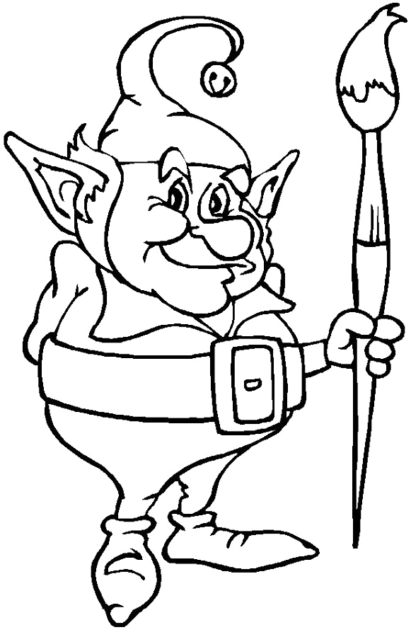 WORKING ELVES Colouring Pages (page 3)