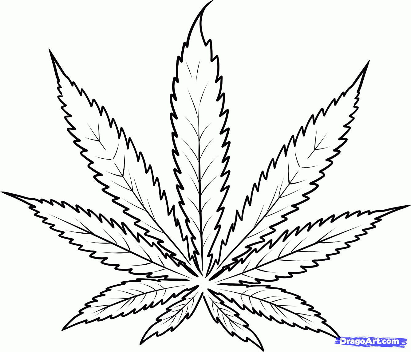 marijuana tattoos | How to Draw Cannabis, Cannabis Leaf, Step by ...