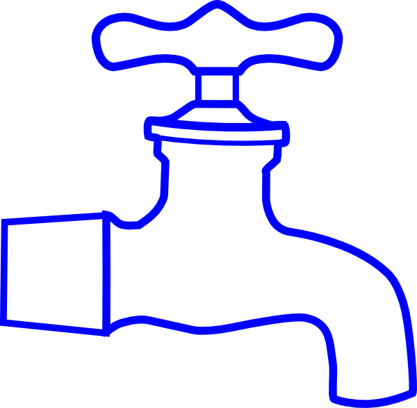 Blue Faucet clip art - vector clip art online, royalty free ...