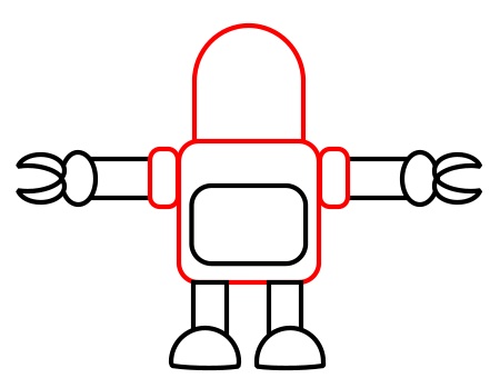 Drawing a cartoon robot