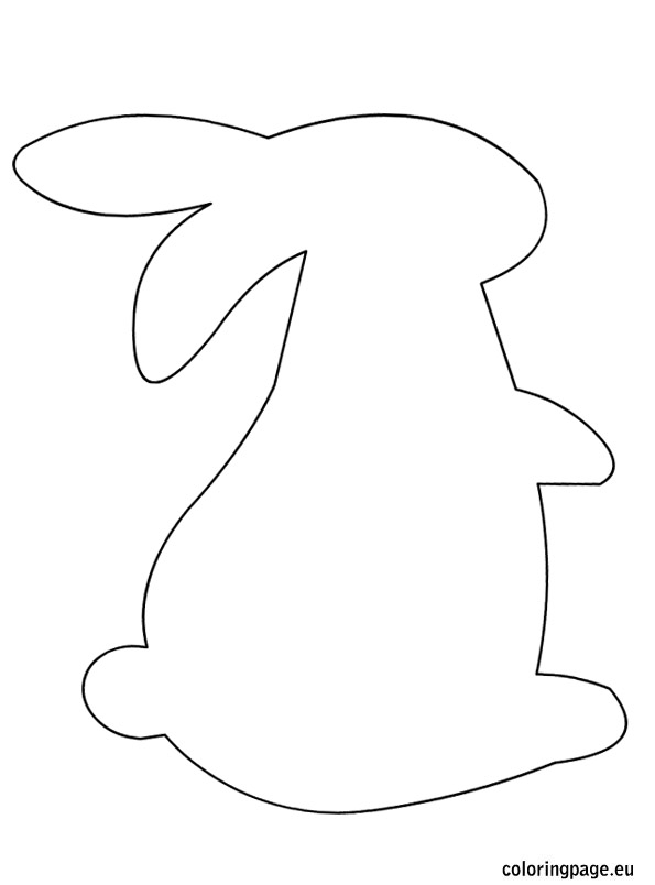 Easter bunny template | Coloring Page