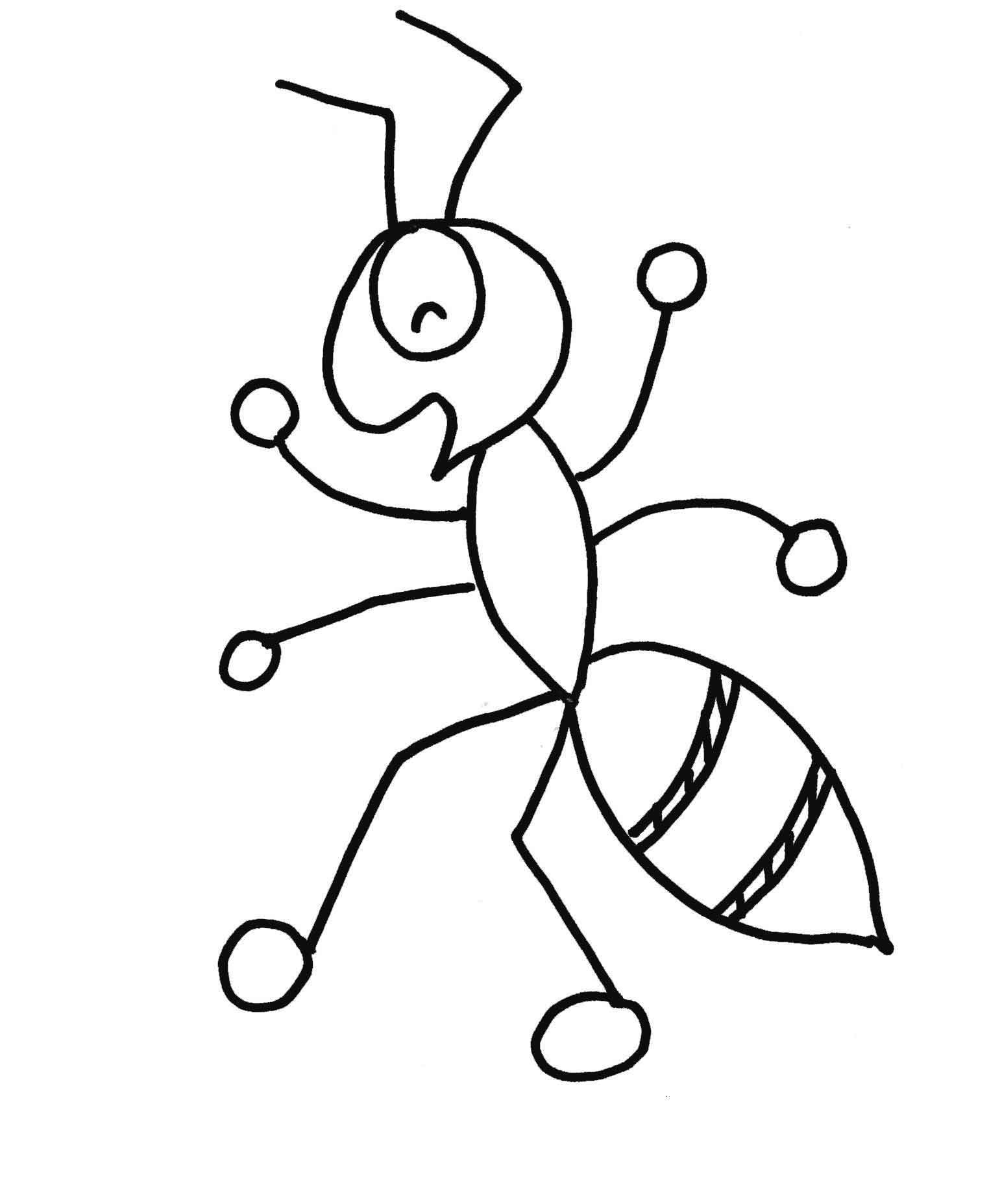 Ant Drawing For Kids Cliparts co